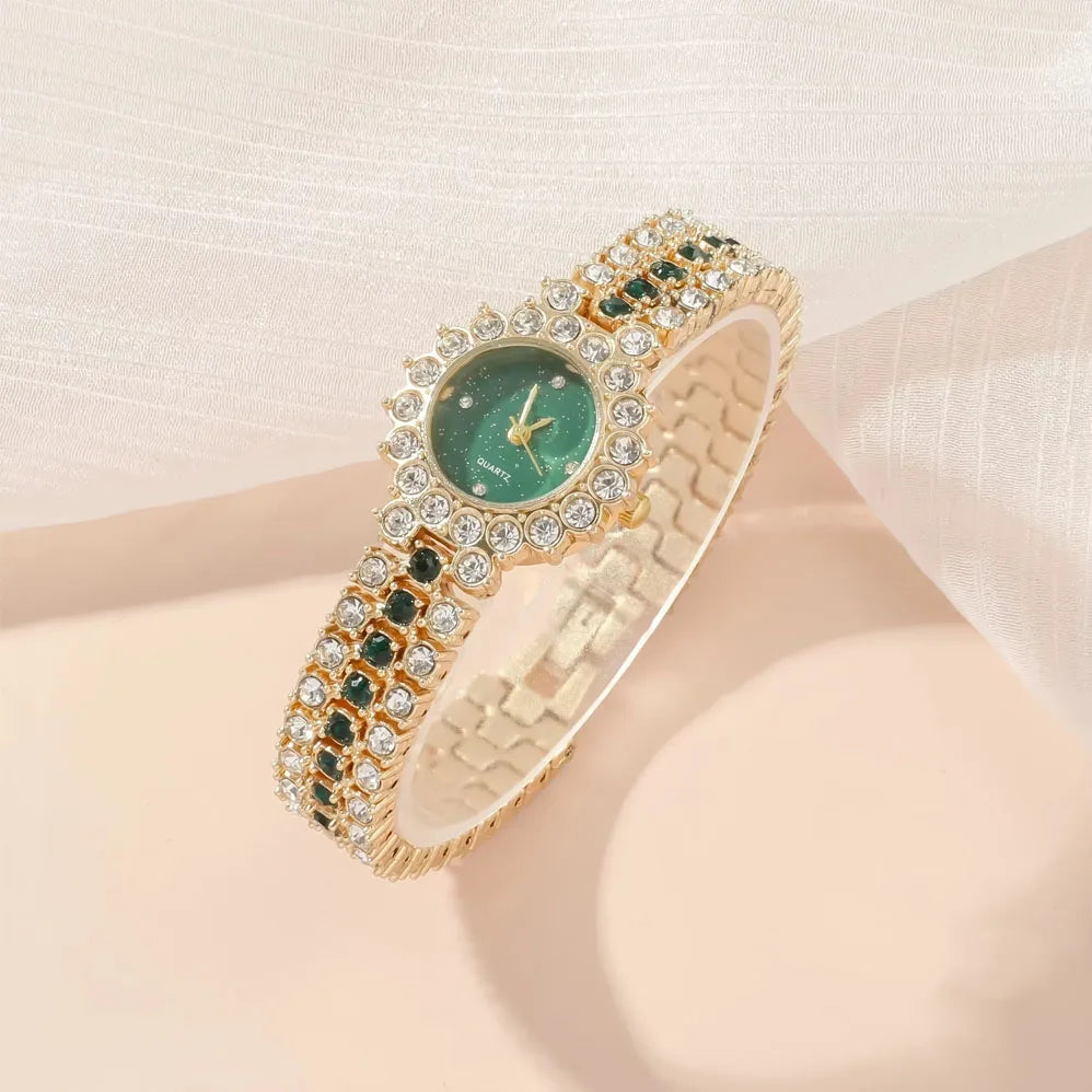 Jewelance™ JewelrySet: Mode Lyx Smaragd Grön Smycken Set Present Box