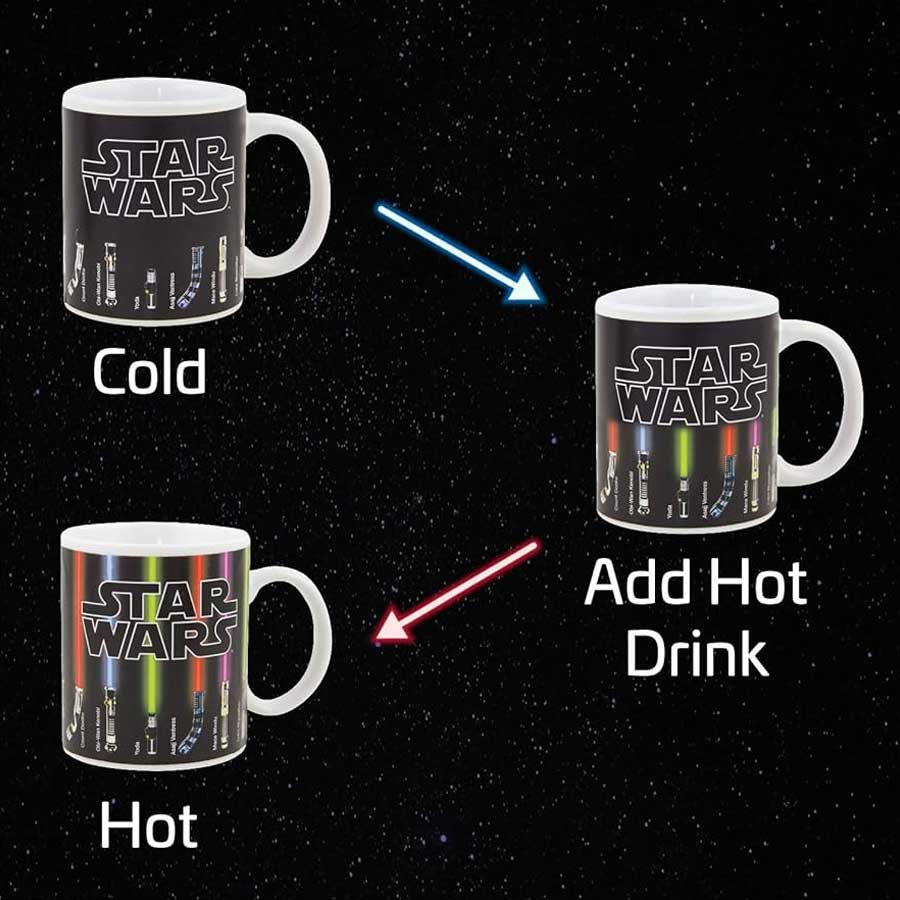 MagicMug: Magisk Värmekänslig Ljussabel Förvandling Mugg