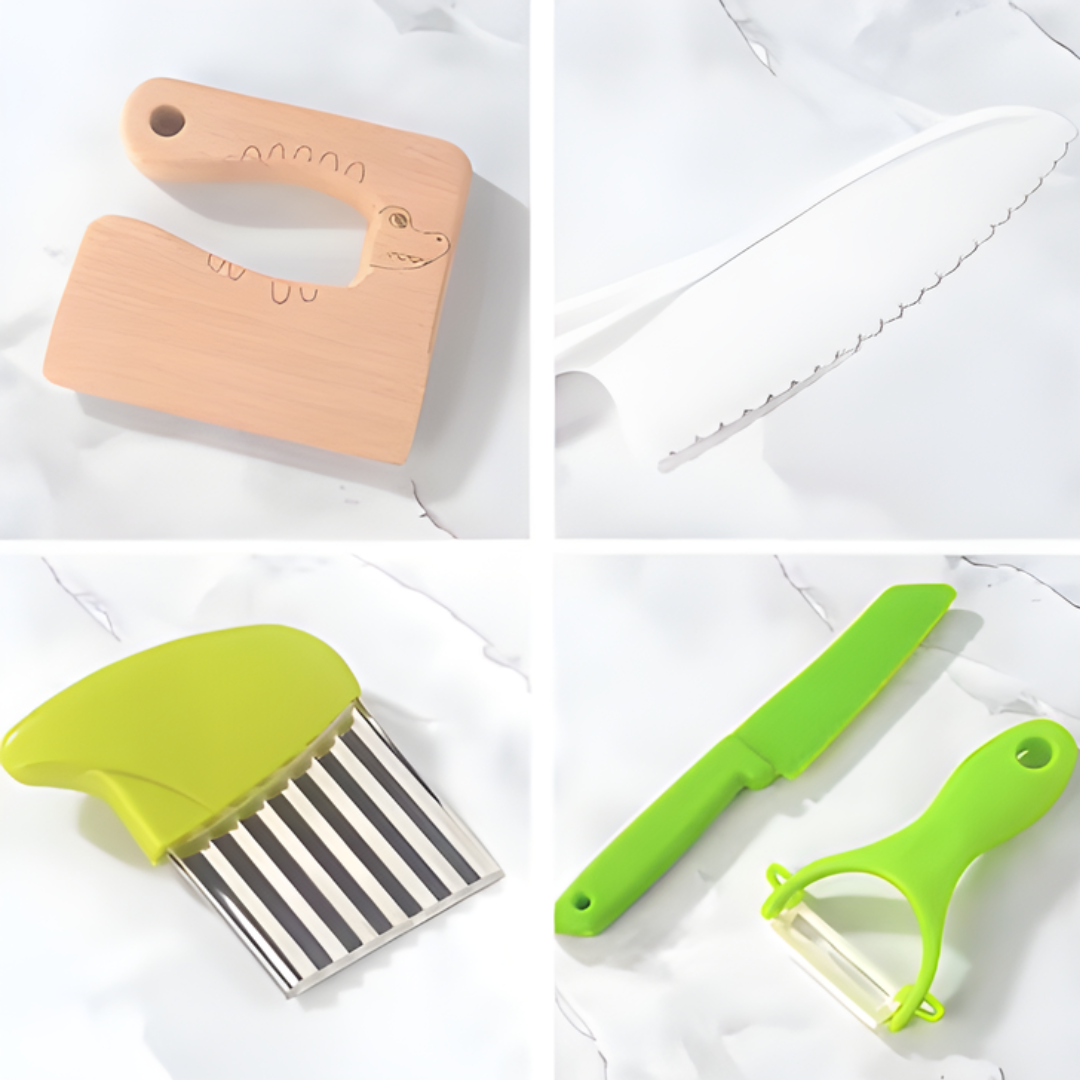 Kletshuts™ KidsKitchen: Säker Skärning Lek Barn Kök Leksak Set