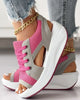 Happy™ MuffinSandals: Utskuren Spets Upp Muffin Sandaler