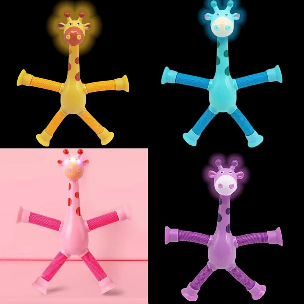 Kletshuts™ StretchyGiraffe: Teleskopisk Stretchig Giraff Leksak Med Sugkopp