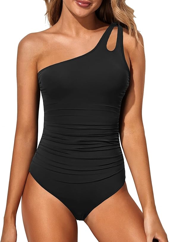 Icone™ StylishSwimsuit: Sido Rem En Axlad Stil Kurva Passform Baddräkt