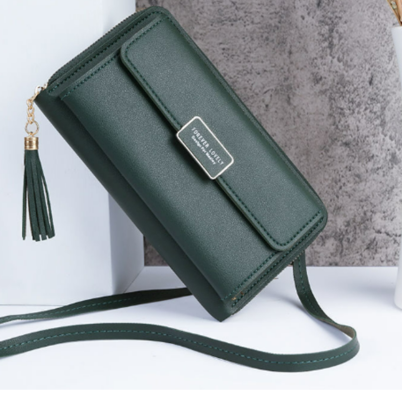 Icone™ WalletBag: Konvertibel Stor Plånbok Slingväska
