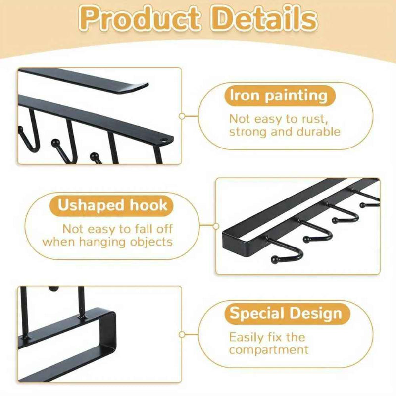 GlideHold® ShelfHooks 1+1 GRATIS: Hyllhängande Krokar För Kök Och Garderob