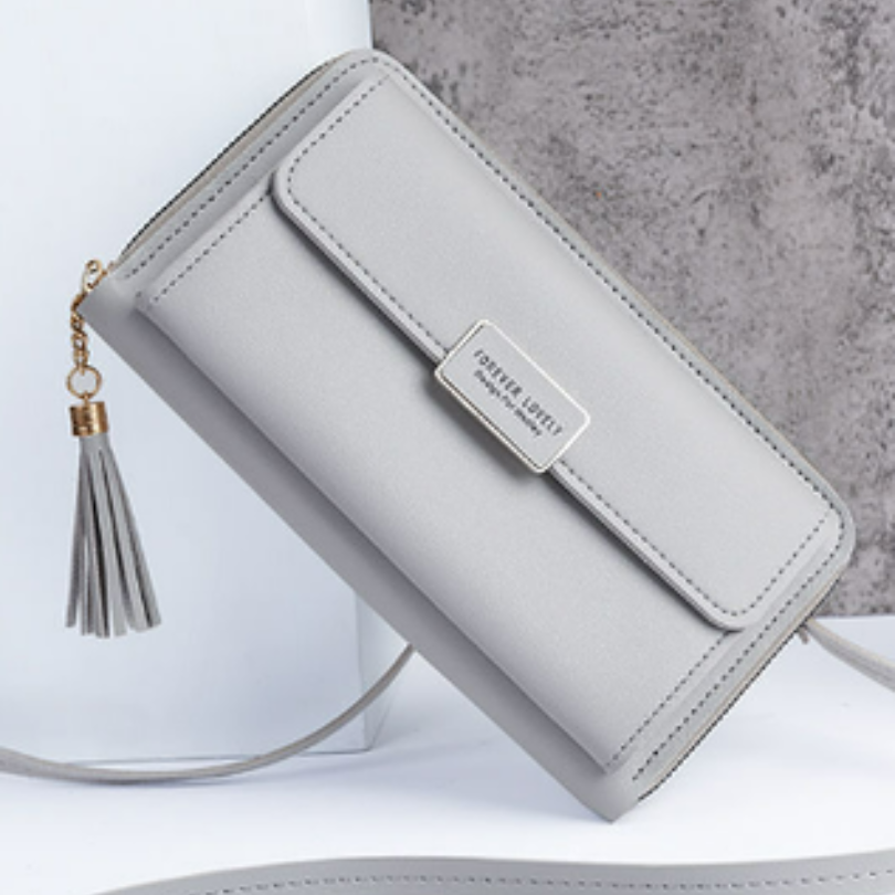 Icone™ WalletBag: Konvertibel Stor Plånbok Slingväska