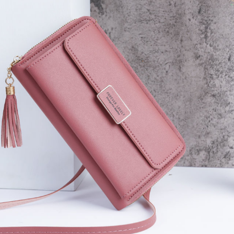 Icone™ WalletBag: Konvertibel Stor Plånbok Slingväska