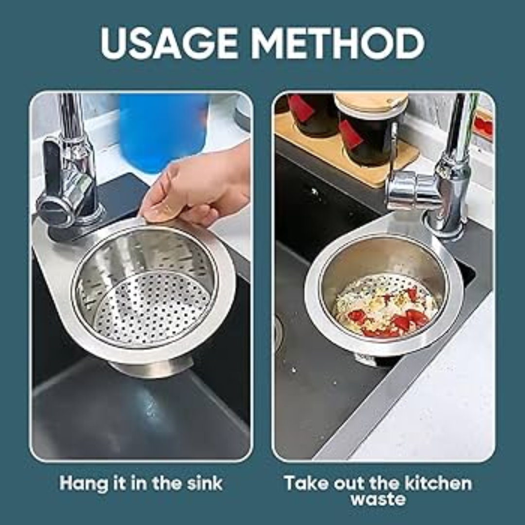 Globetrek° SinkStrainer 1+1 GRATIS: Rostfritt Filter Svan Stil Diskho Sil