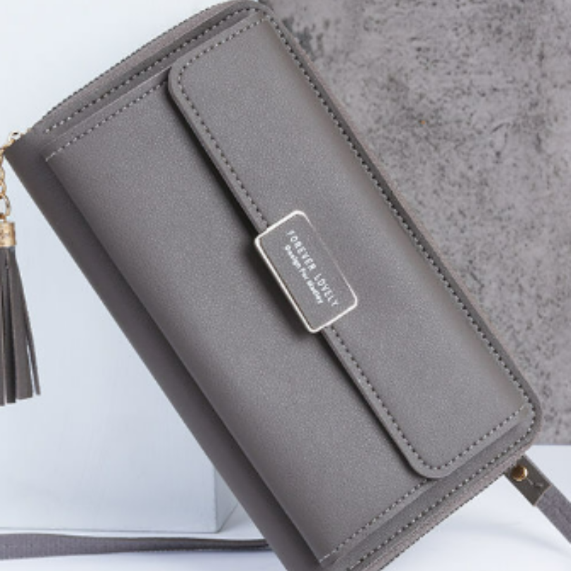 Icone™ WalletBag: Konvertibel Stor Plånbok Slingväska