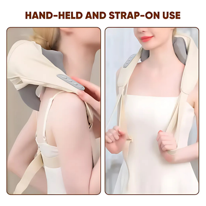 NeckMassager: Lugnande Värme Avkopplande Nack-Och Axelmassageapparat