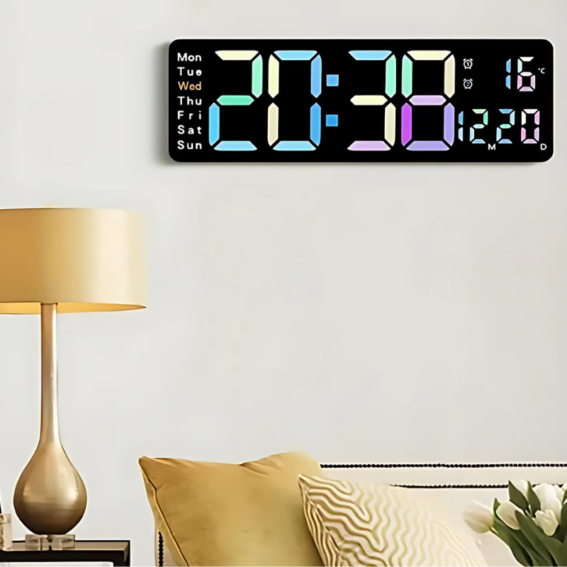 Globetrek° DigitalClock: Stor LED Skärm Display Digital Klocka