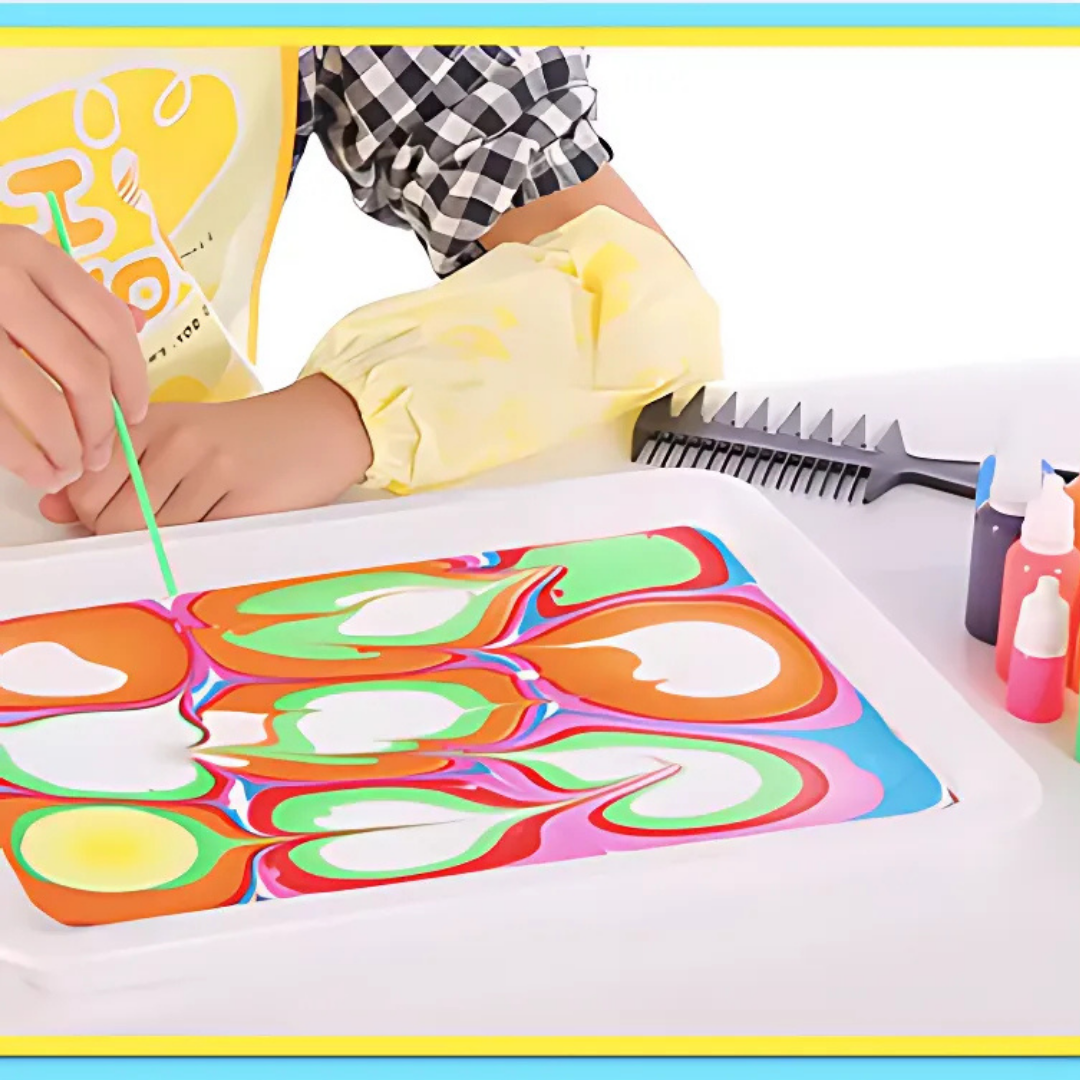 Kletshuts™ KidArt: Akvarell Marmor Barn Konst Kreativ Lek Set