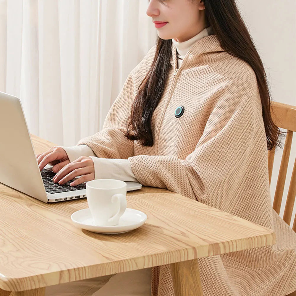 Icone™ HeatedShawl: Elektrisk Uppvärmd Sjal Termisk Komfort Vinter Varm Filt