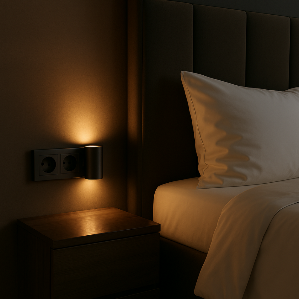 Ledsen™ NightLight: Modern Bärbar Dimbar Plug-In Natt Ljus