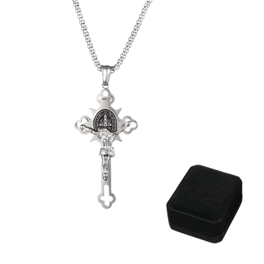 Jewelance™ CrossProtection 1+1 GRATIS: Andligt Skydd Korshänge Halsband Med Presentask