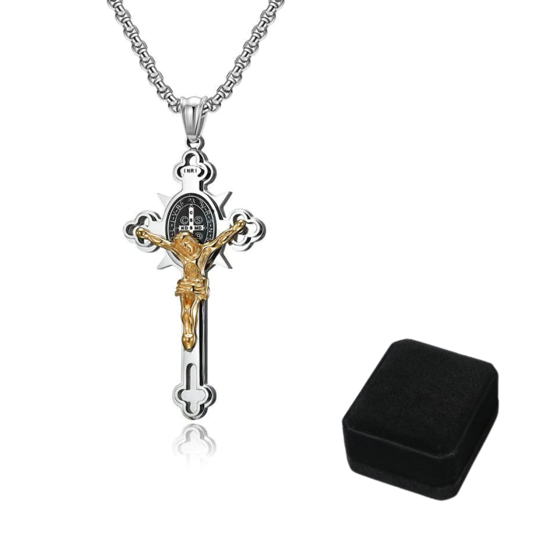 Jewelance™ CrossProtection 1+1 GRATIS: Andligt Skydd Korshänge Halsband Med Presentask