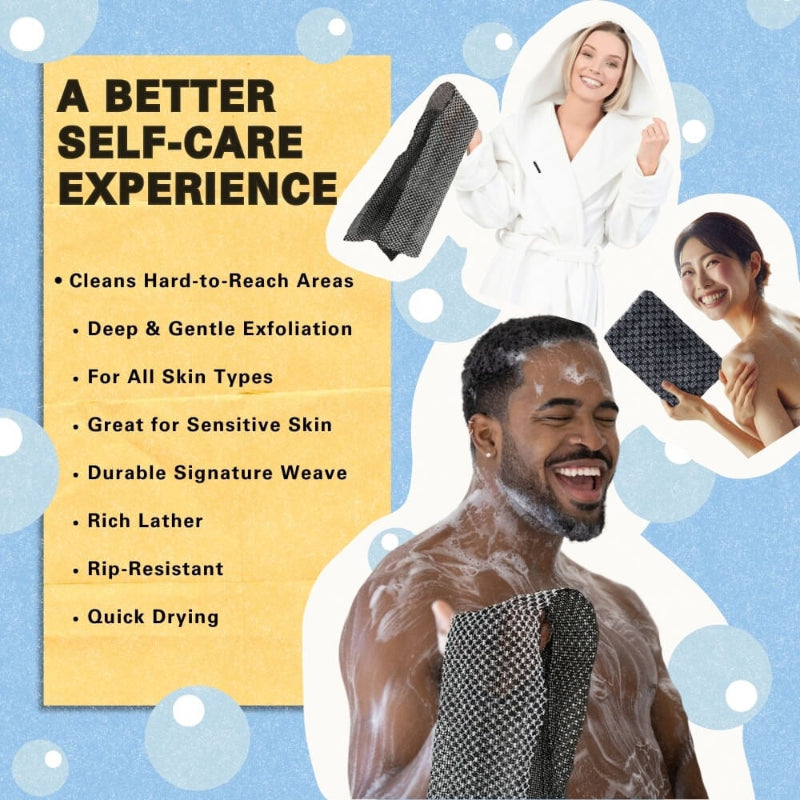 ScrubTowel 1+1 GRATIS - Exfolierande Dusch Skrubba Handduk