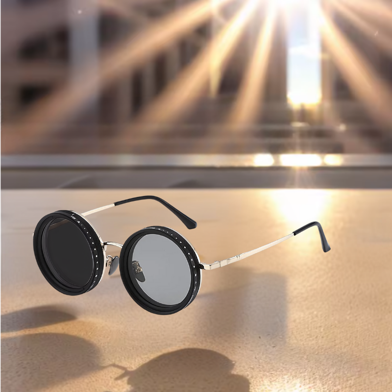 AdjustableSunglass: Starkt Till Svagt Ljus Justerbar Dimningssolglasögon Med Fodral