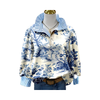 Icone™ FormalBlouse: Stilfull Långärmad Unik Tryckt Formell Blus