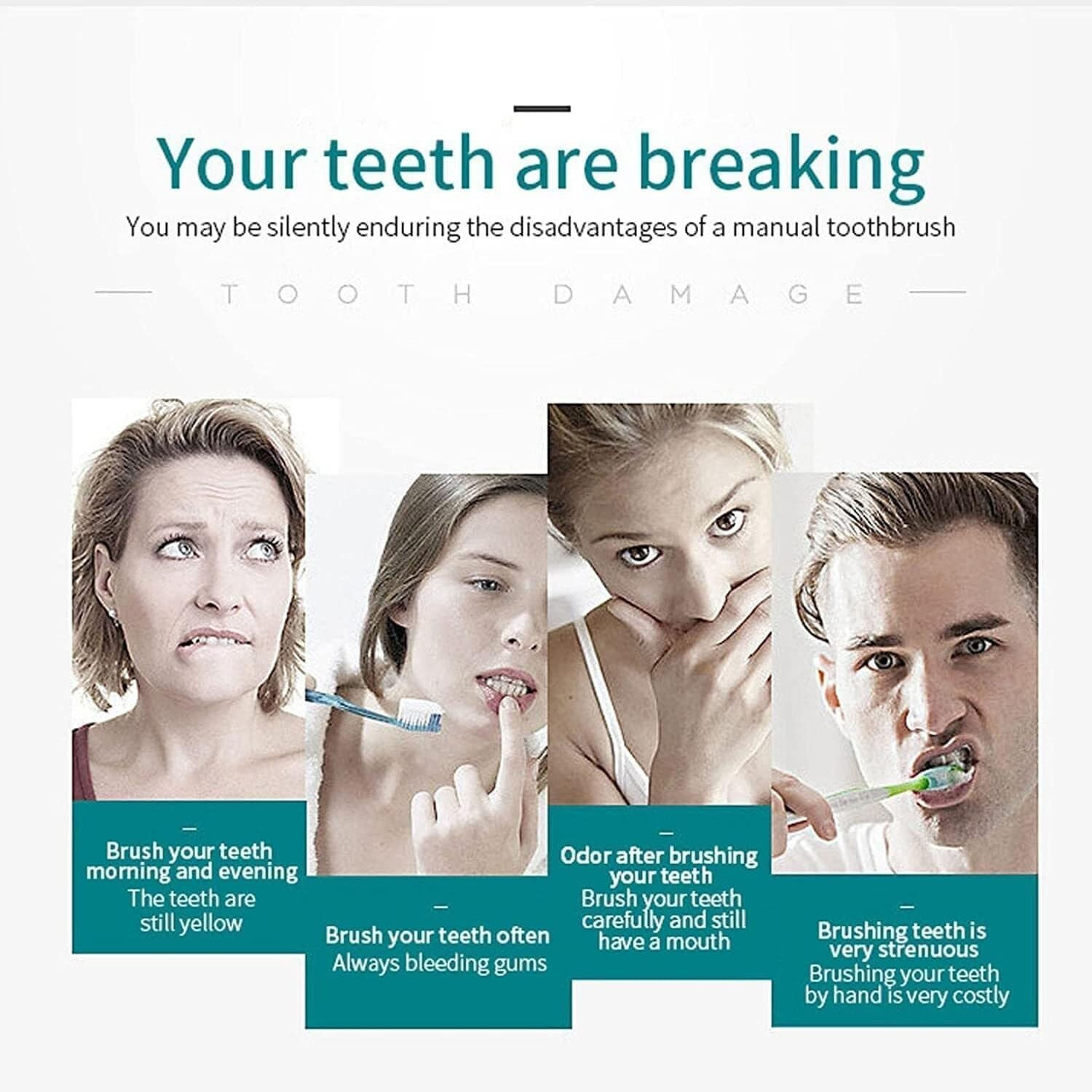 SonicToothBrush - Elektrisk Sonisk Tandborste För Vuxna