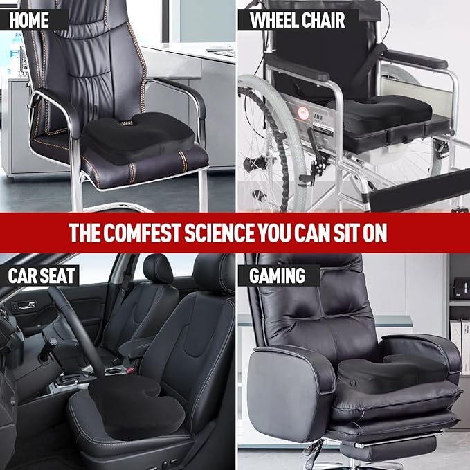 SeatRelief - Memory Skum Coccyx Avlastning Sits Dynor