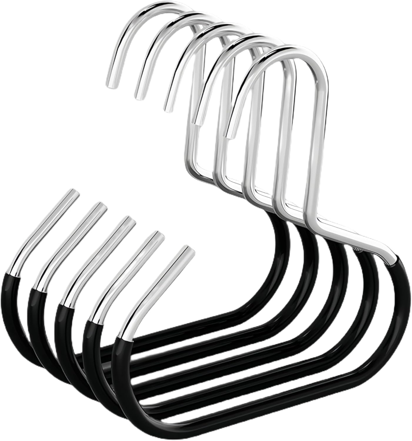 GlideHold® ClosetRing 10+10 GRATIS: Öppen Ring Platsbesparande Closet Hängare