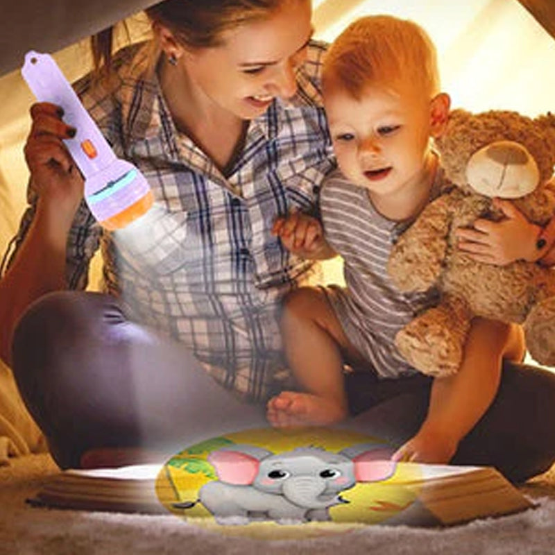 Kletshuts™ FlashlightProjector: Magisk Sagostund Ficklampa -Projektor för Barn