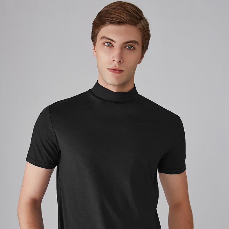 Icone™ FitShirt 1+1 GRATIS: Mäns Smal Passform Hög Nacke Casual Skjorta