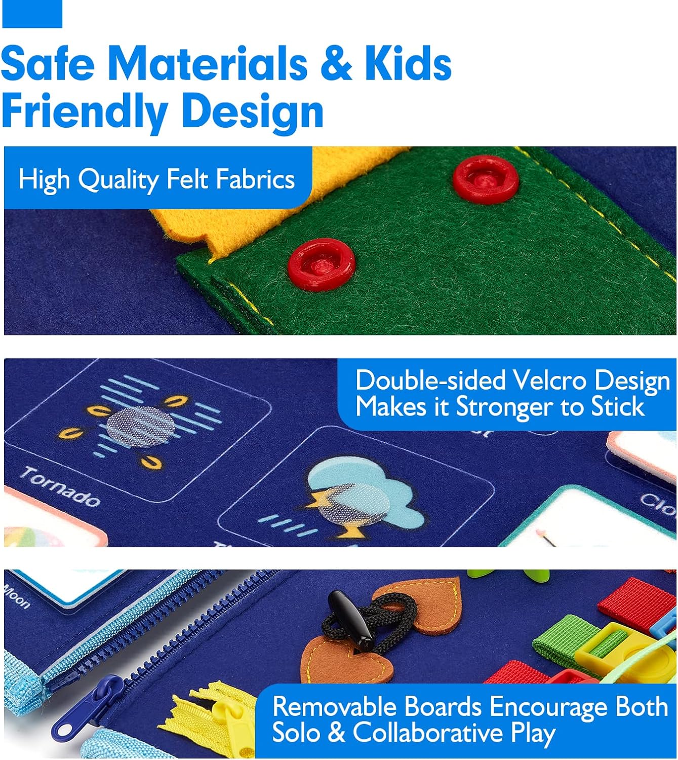 Kletshuts™ BusyBoard: Sensoriska Finmotorik Färdigheter Montessori Pedagogisk Busy Board