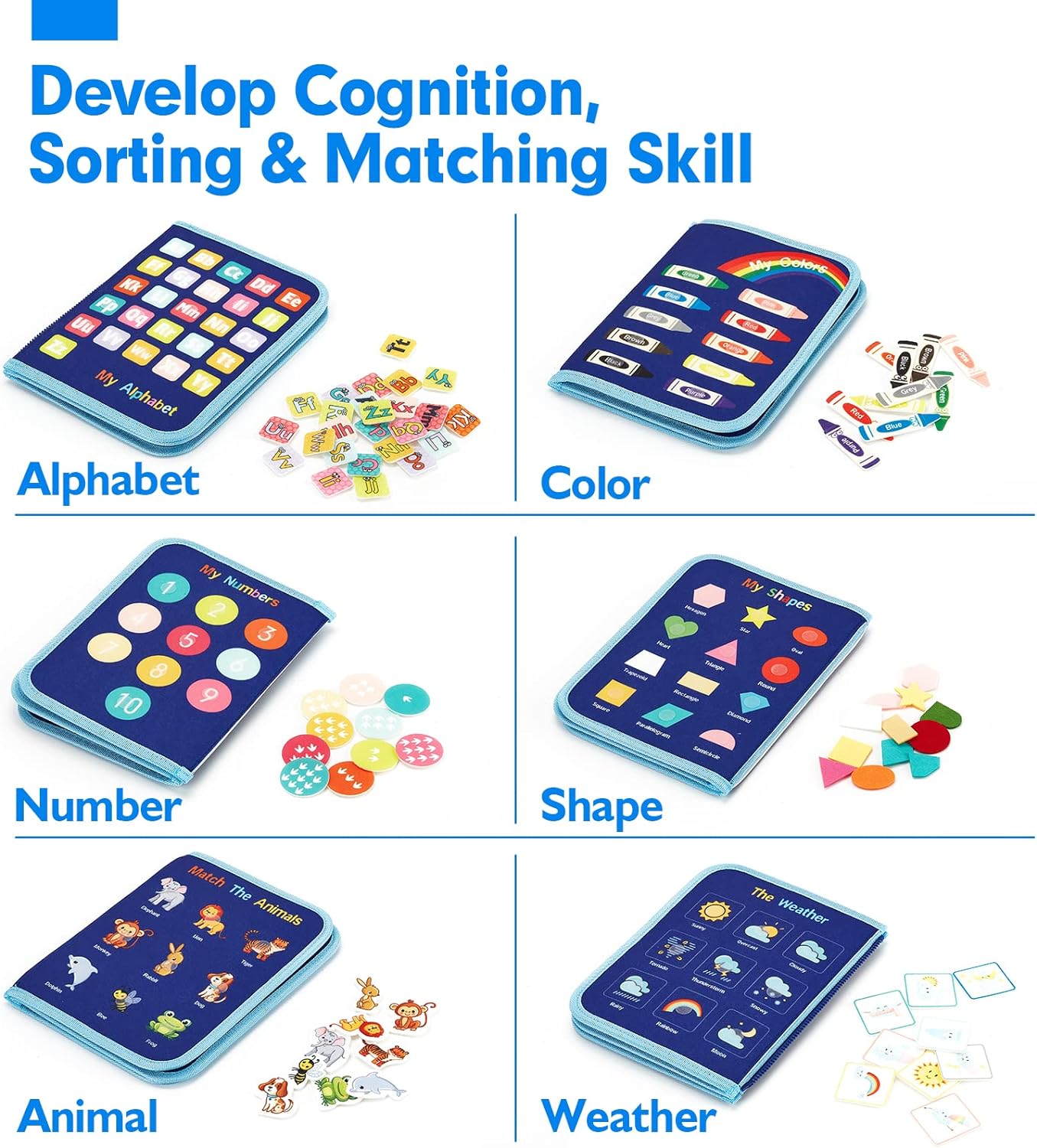 Kletshuts™ BusyBoard: Sensoriska Finmotorik Färdigheter Montessori Pedagogisk Busy Board