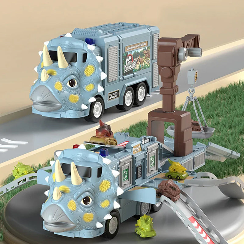 Kletshuts™ DinoTruck: Dinosaurie Lastbil Leksaksset Med Ljus Och Musik