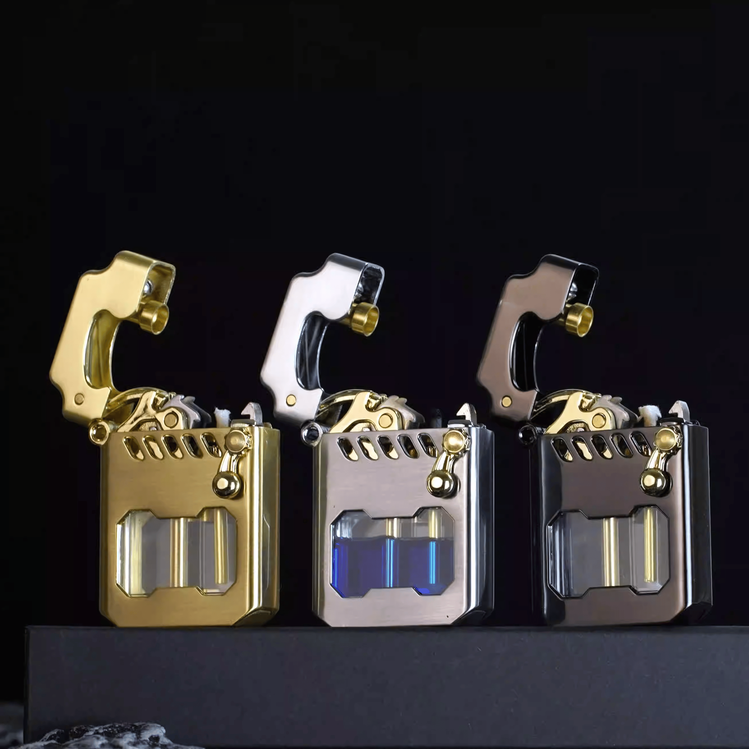 PowerLighter - Kraftfull Modern Design Vindskyddad Metalltändare