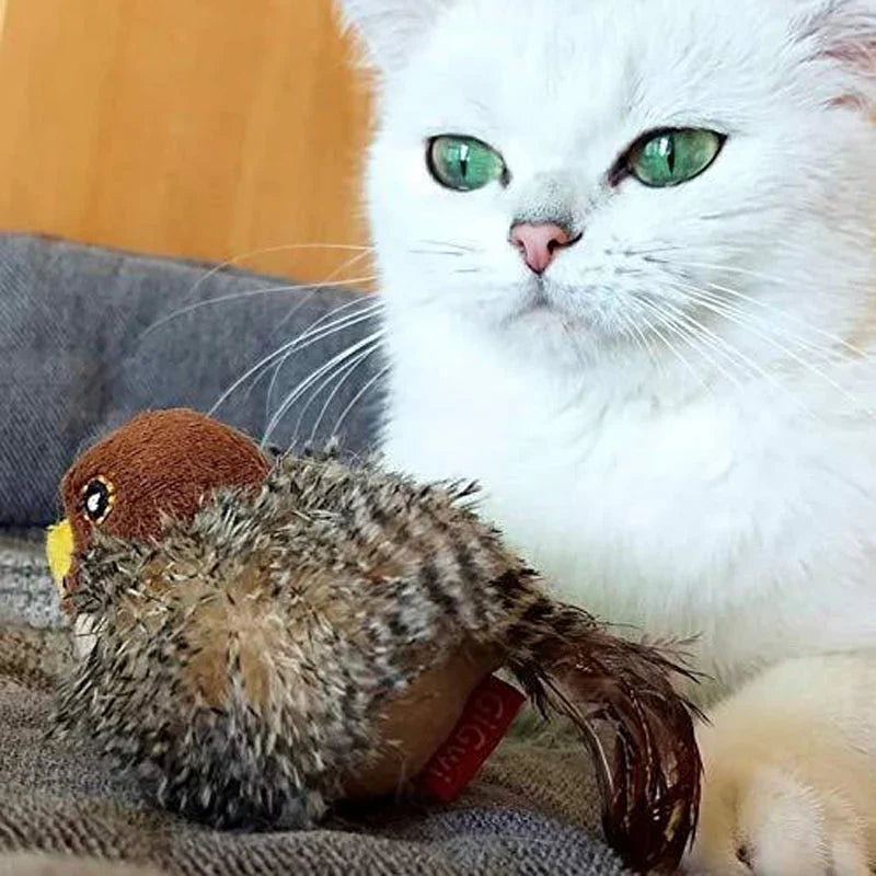 Catfri® BirdToy: Interaktiv Kvittrande Fågel leksak För Katter