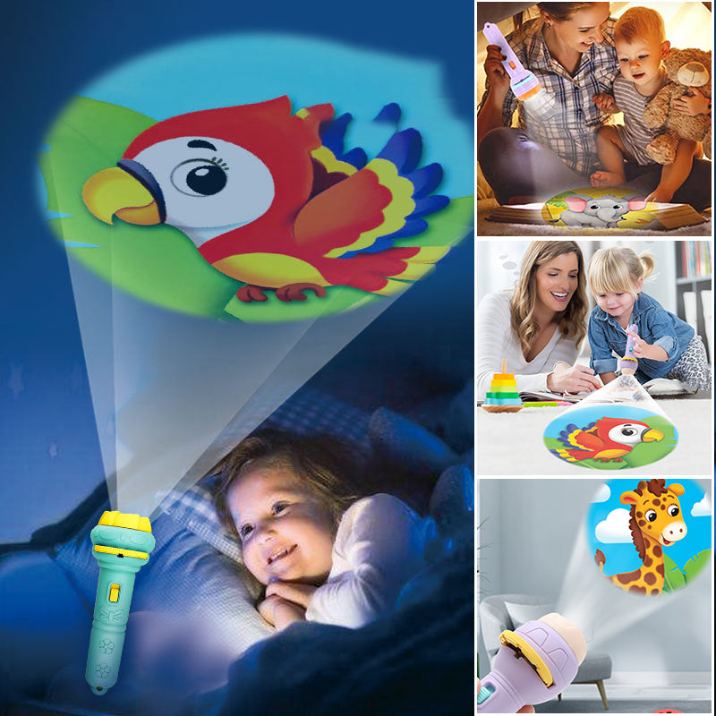 Kletshuts™ FlashlightProjector: Magisk Sagostund Ficklampa -Projektor för Barn