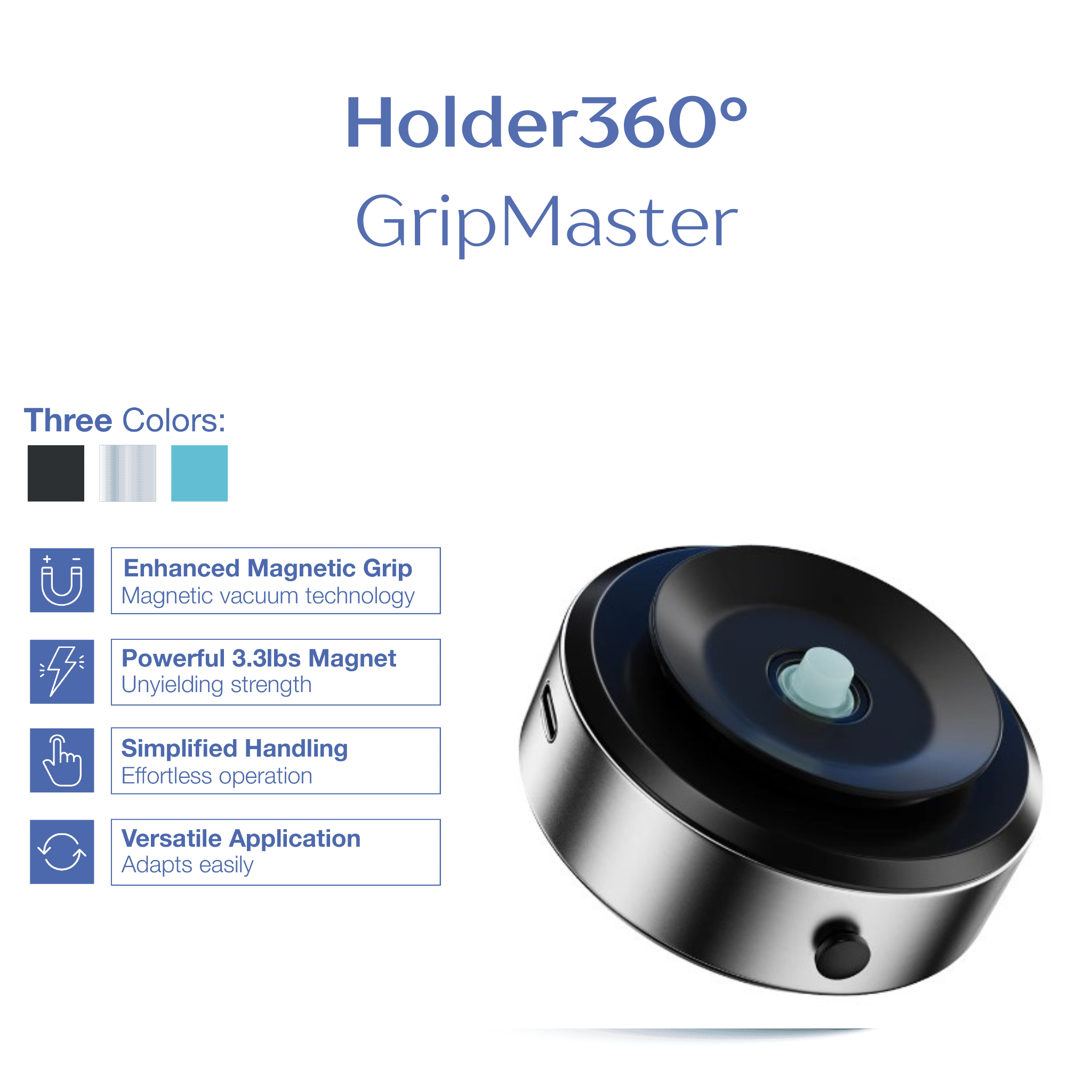 Holder360° GripMaster - Stark Magnetisk Telefon Hållare