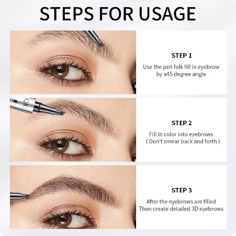 EyebrowPen 1+1 GRATIS: 3D Vattentät Microblading Ögonbryns Pen