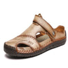 Happy™ LeatherSandals: Mjuka Läder Herr Andningsaktiva Utomhus Sandaler