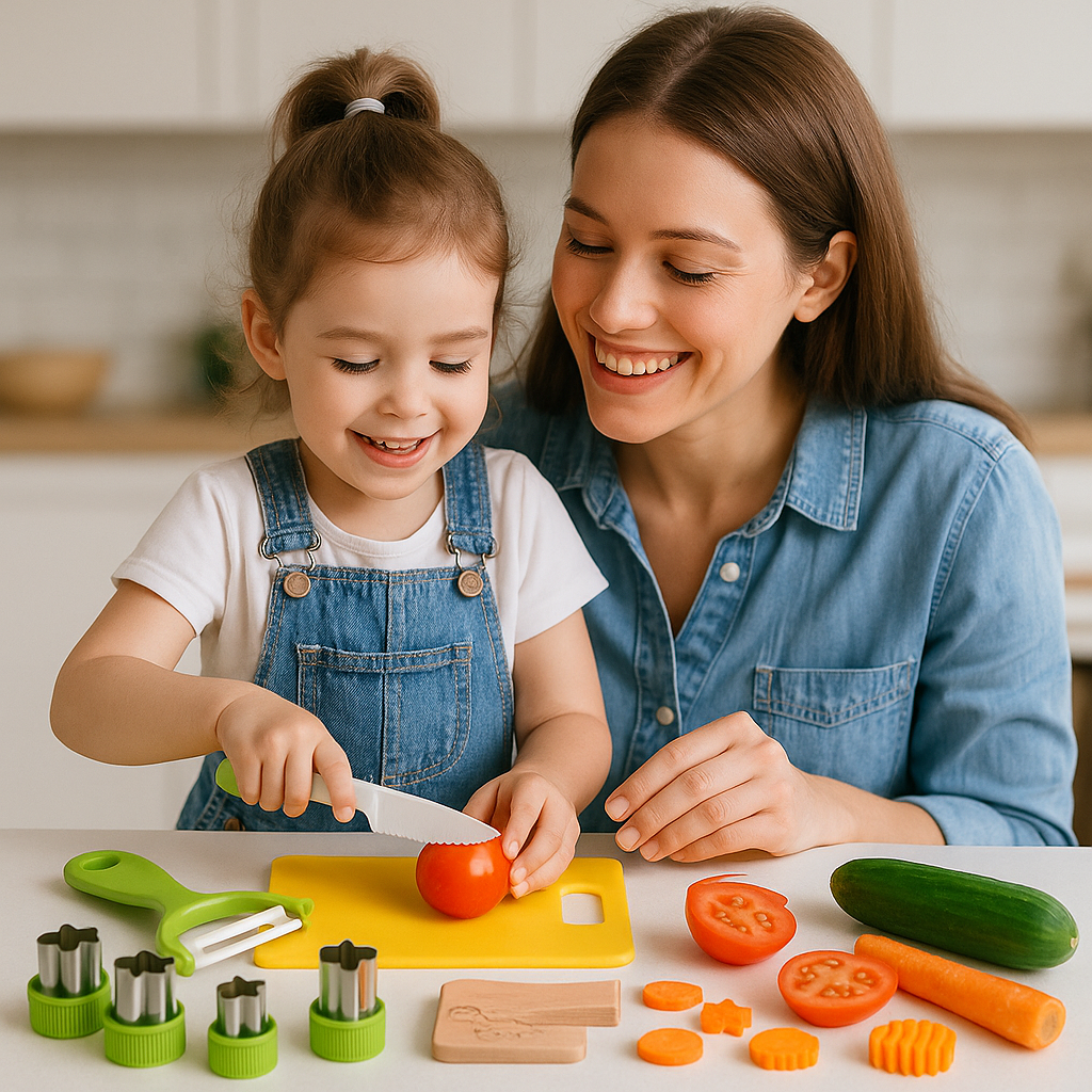 Kletshuts™ KidsKitchen: Säker Skärning Lek Barn Kök Leksak Set