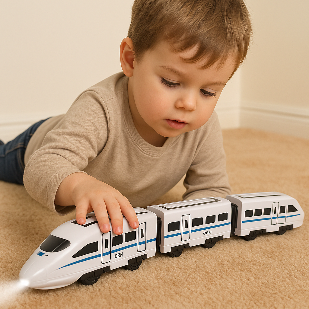 Kletshuts™ TrainToy: Interaktivt Barn Smart Kedja Tåg Leksak Set