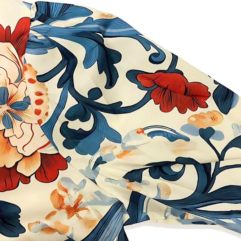 Icone™ FormalBlouse: Stilfull Långärmad Unik Tryckt Formell Blus