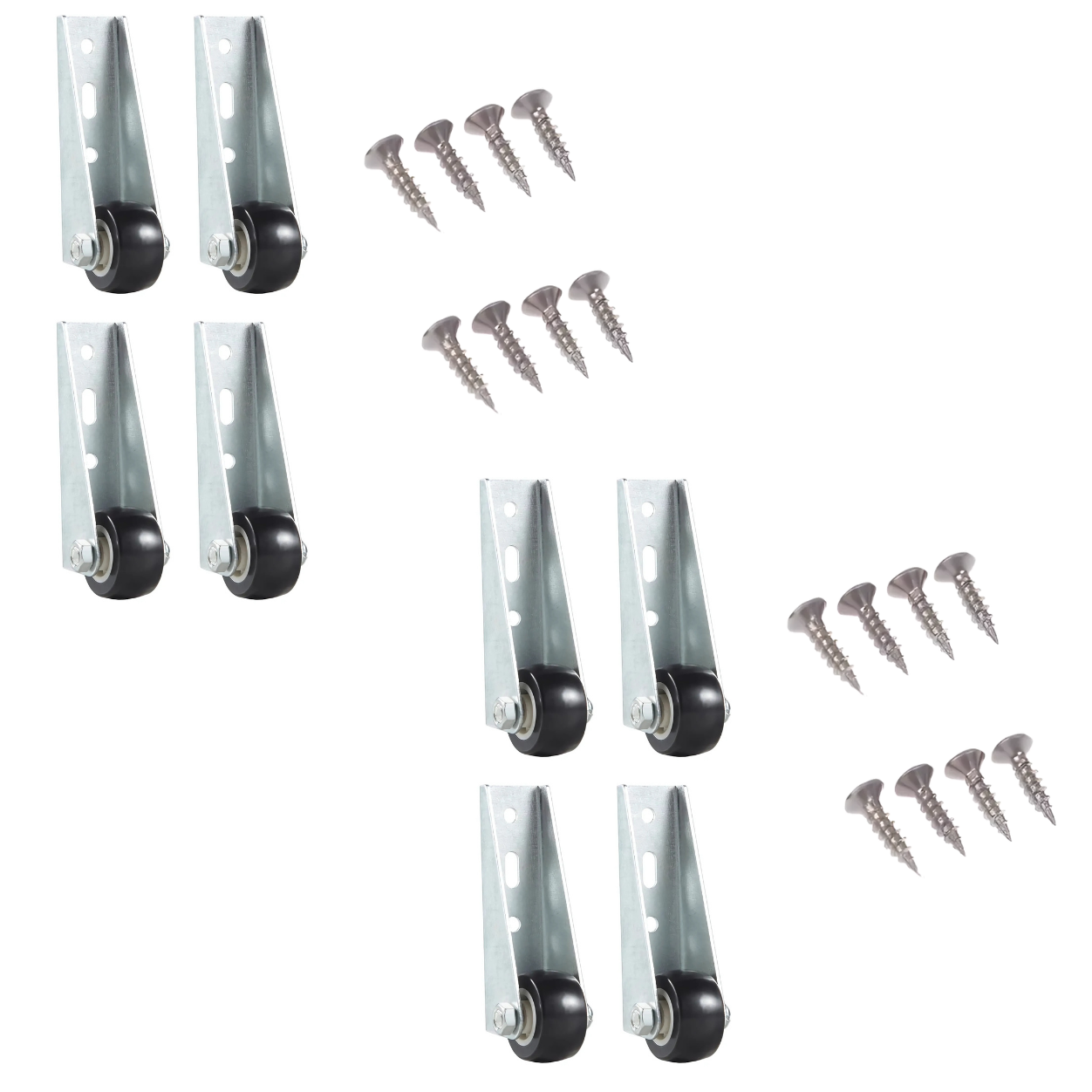 Globetrek° CasterWheels 4+4 GRATIS: Platsbesparande Tungt Plikt Möbelhjul Hjul