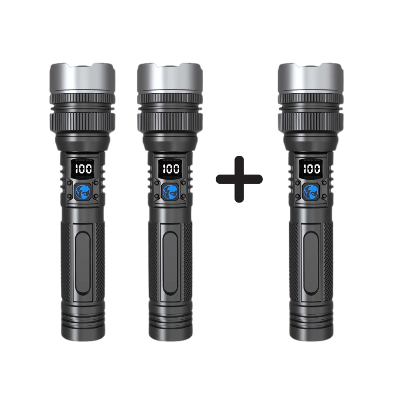 Ledsen™ AdjustableFlashlight: Ultraljusstark Uppladdningsbar Ficklampa Med Justerbar Stråle