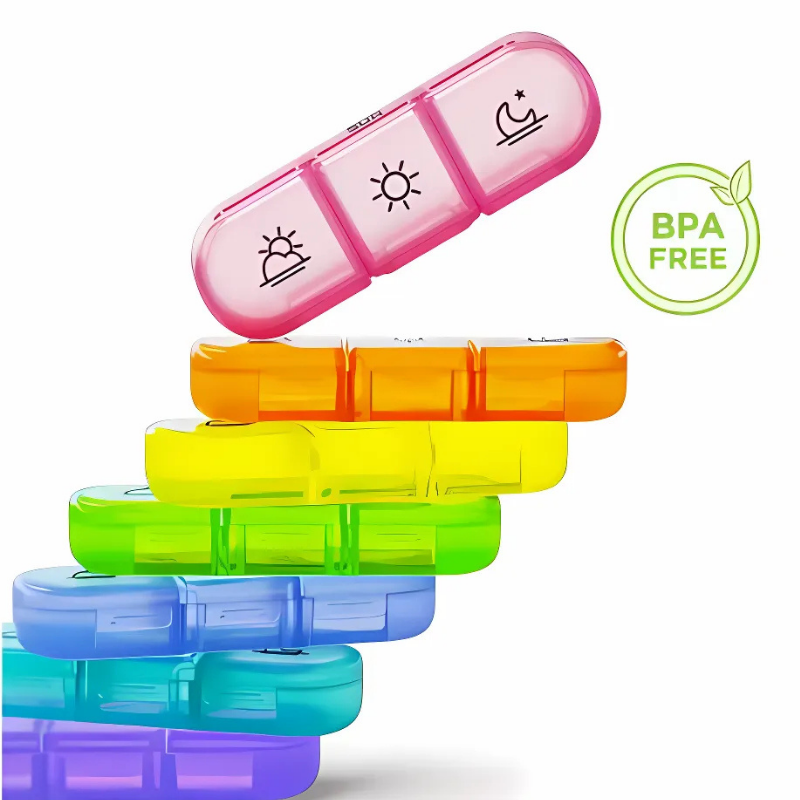 PillOrganizer 1+1 GRATIS: Bärbar Pillerorganiserare Daglig Och Veckovis Medicinförvaring