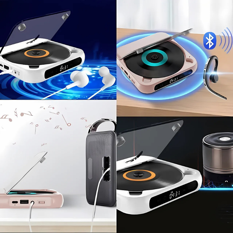 CDPlayer: Bärbar Bluetooth Och Trådbunden CD-Spelare
