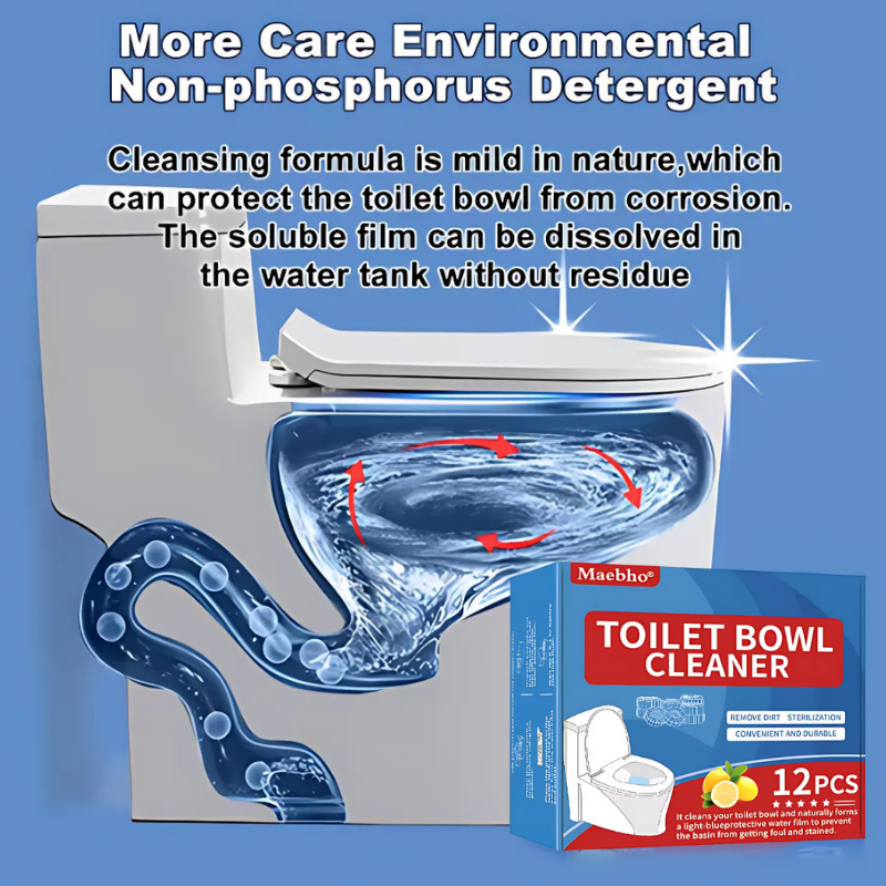 Cleaner Pro° ToiletTablets: Automatisk Drop-In Toalettrengöring Tabletter