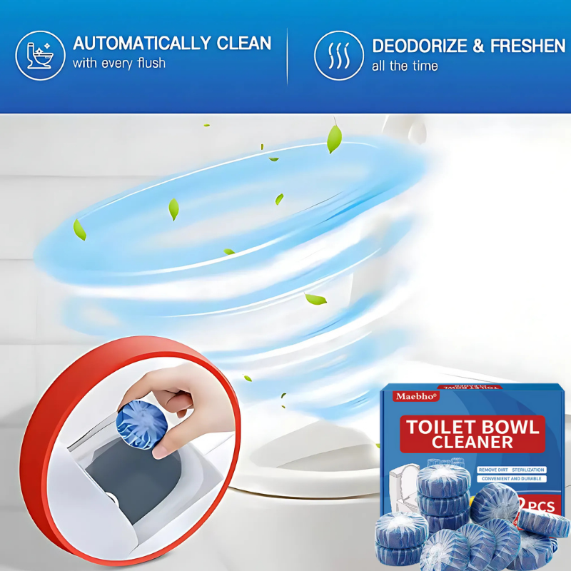 Cleaner Pro° ToiletTablets: Automatisk Drop-In Toalettrengöring Tabletter