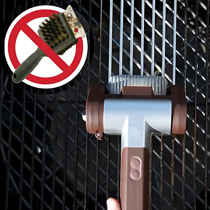Cleaner Pro° GrillCleaner: Uppladdningsbar Elektrisk Borstlös Grillrengörare Rulle