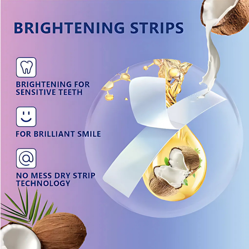 TeethStrip: Naturlig Kokosnöt Tandblekning Och Upplysande Strips