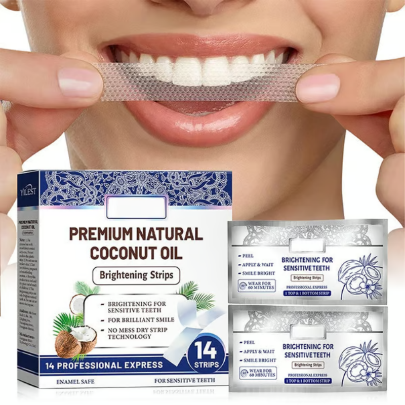 TeethStrip: Naturlig Kokosnöt Tandblekning Och Upplysande Strips
