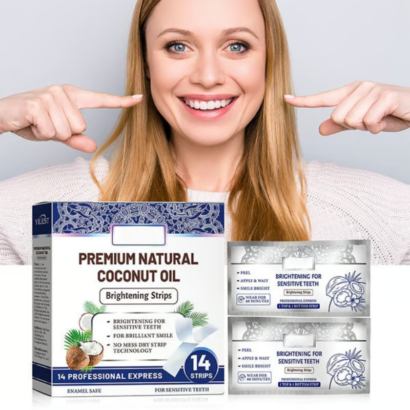 TeethStrip: Naturlig Kokosnöt Tandblekning Och Upplysande Strips