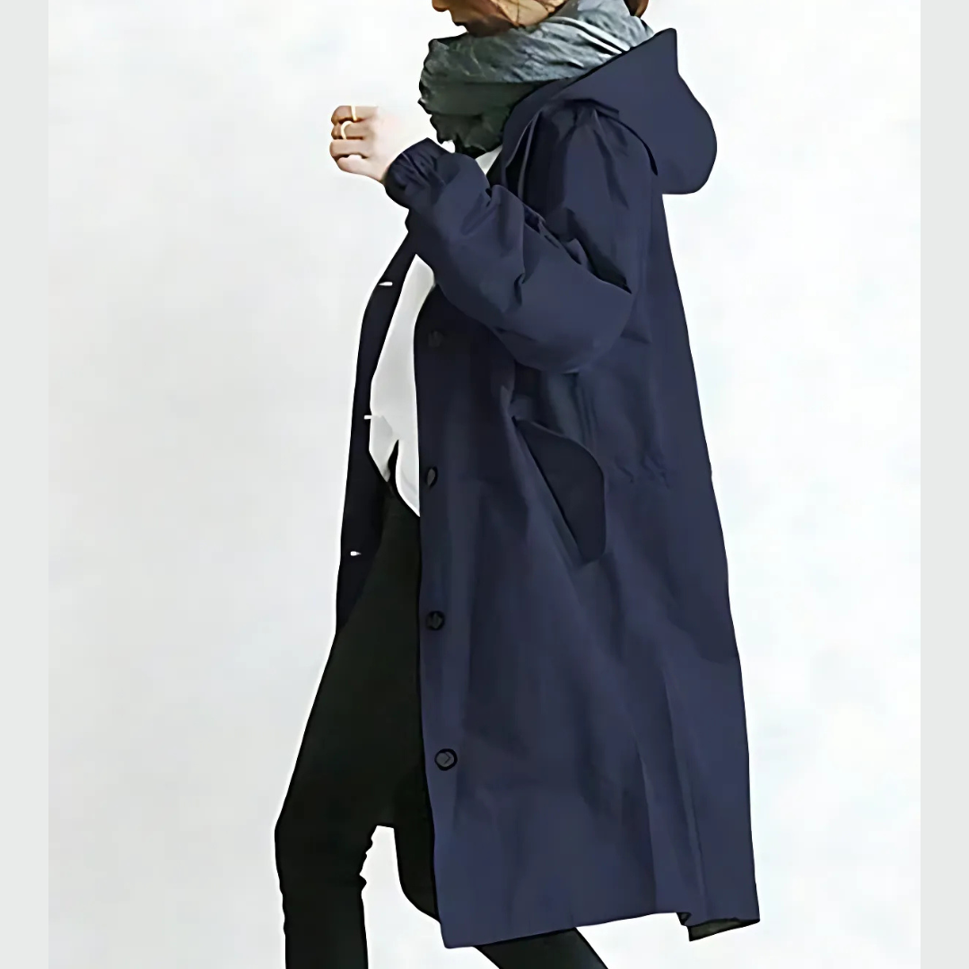 Icone™ ElegantCoat - Allväders Lätt Komfort Huva Elegant Kappa